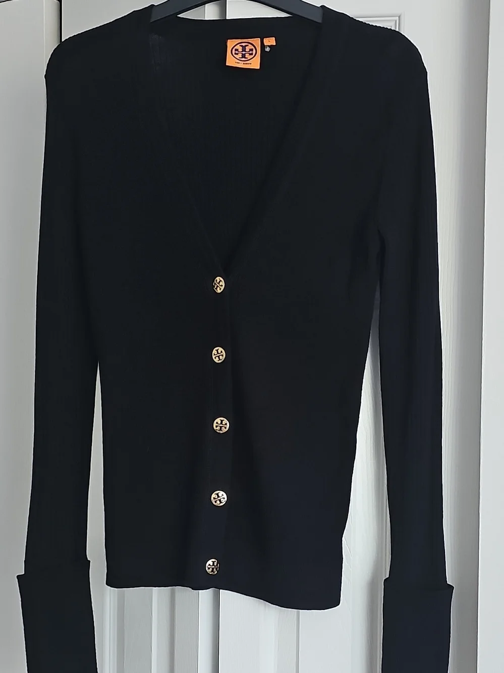 Tory Burch Black Women's V-Neck Button Cardigan - Tory Burch
